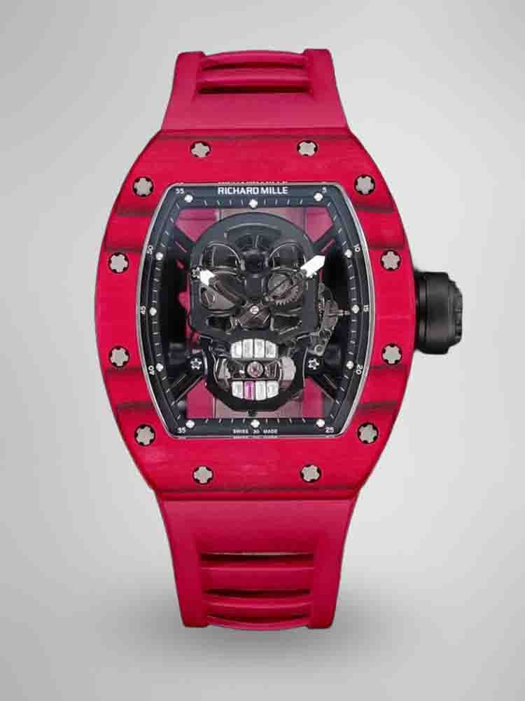 175accfb59a7b6b3706325027bb4aba8.jpg Best Richard Mille RM52-01 Replica - Red Rubber Strap, Skeleton Dial, Swiss Tourbillon, Carbon Fiber Case - Image 1