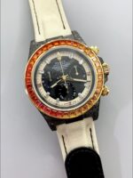 Rolex Daytona DiW Carbon Edition Rainbow Bezel – Forged Carbon Casing Beige Strap(1:1Super Clone ) - Image 2