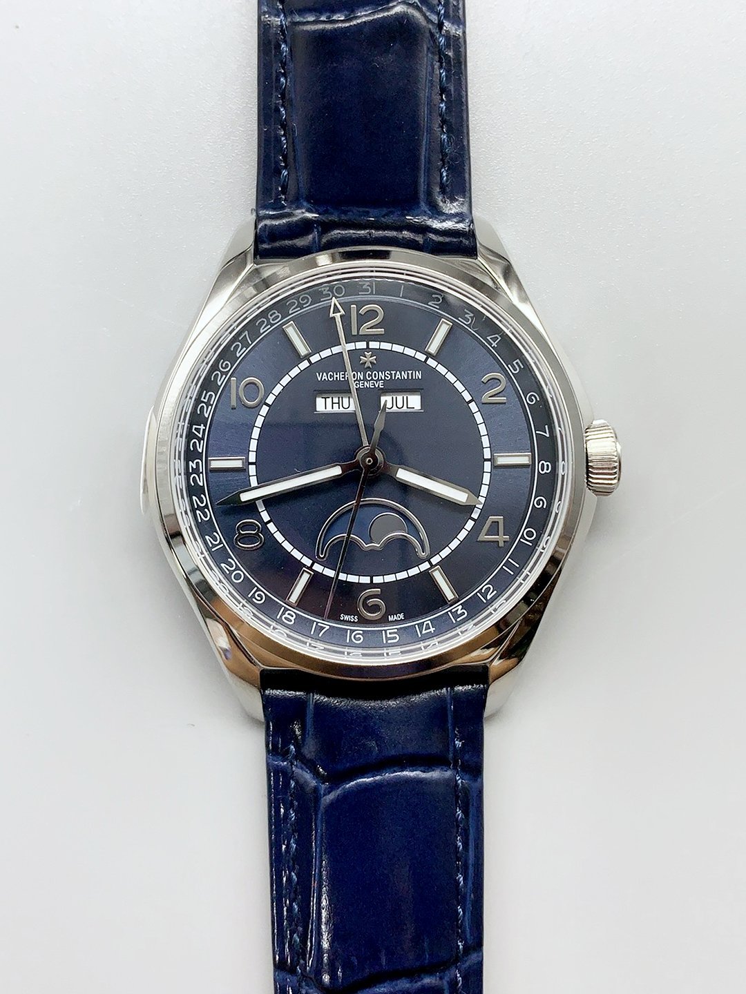 1月16日-211.jpg Vacheron Constantin Fiftysix Complete Calendar Watch Blue Dial(1:1Super Clone) - Image 1
