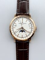 Vacheron Constantin Traditionelle Complete Calendar Rose Gold Plating White Dial (1:1Super Clone)