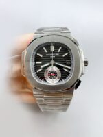 Patek Philippe Nautilus 5980 Chronograph Steel Case in Black Dial (1:1Super Clone)
