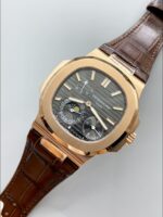 Patek Philippe Nautilus 5712/R Grey Dial Leather Strap(1:1Super Clone) - Image 3