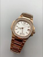 Patek Philippe Nautilus 7010/1GR-011 32MM- Genuine Diamonds on Bezel(1:1 Super Clone) - Image 3