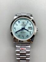 Rolex Day-Date Ice Blue Dial Middle Eastern Numerals Mechanical Watch(1;1Super Clone)