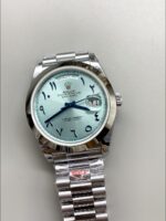 Rolex Day-Date Ice Blue Dial Middle Eastern Numerals Mechanical Watch(1;1Super Clone) - Image 2