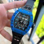 Replica Richard Mille RM 022 Blue Carbon Skeleton Dial Automatic Movement Watch - Image 3