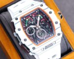 Replica Richard Mille RM50-03 Super Clone Chronograph Mechanical Watch - White Carbon Fiber Case - Image 5