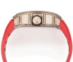 Replica Richard Mille RM S10 Koi Tourbillon Watch Rose Gold with Diamond - Red Leather Strap - Image 6