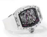 Richard Mille RM38-02 Tourbillon Replica Watch with Crystal Case - Pink Theme - Image 7