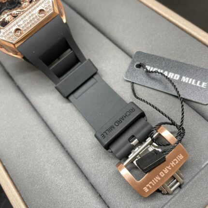 Swiss Richard Mille RM 51-01 Replica Tiger And Dragon Michelle Yeoh Watch with Diamond Bezel And Black Rubber Strap - Image 10