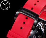 Best Richard Mille RM52-01 Replica - Red Rubber Strap, Skeleton Dial, Swiss Tourbillon, Carbon Fiber Case - Image 9