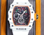 Replica Richard Mille RM50-03 Super Clone Chronograph Mechanical Watch - White Carbon Fiber Case - Image 3