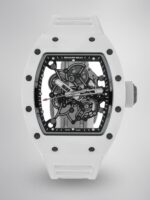 Richard Mille RM055 BBR White Ceramic Skeleton Swiss Replica Sports Watch, AAA Super Clone