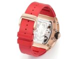 Replica Richard Mille RM S10 Koi Tourbillon Watch Rose Gold with Diamond - Red Leather Strap - Image 7