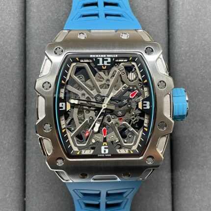 Luxury Replica Richard Mille RM 35-03 Rafael Nadal Skeleton Dial Blue Strap Watch For Men - Image 5