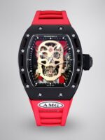 Best Swiss Replica RICHARD MILLE RM 52 Watch – Skeleton Tourbillon , Red Strap