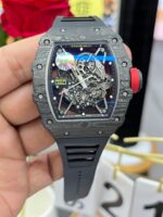 Best Richard Mille RM35-02 Carbon Fiber Skeleton Dial Swiss Replica Watch - Image 3