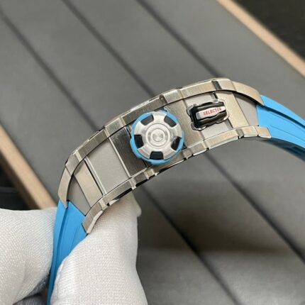 Luxury Replica Richard Mille RM 35-03 Rafael Nadal Skeleton Dial Blue Strap Watch For Men - Image 8