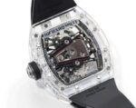 Replica Richard Mille RM 38-02 Pink Themed Crystal Skeleton Tourbillon Black Rubber Strap Watch - Image 7