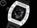 Best Swiss Replica Richard Mille RM52 Skull Tourbillon Watch with Rubber Strap - Image 2