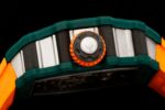 Best Richard Mille RM 21-02 Tourbillon Aerodyne Replica Watch - Orange Leather Strap - Image 7