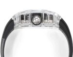 Replica Richard Mille RM 38-02 Pink Themed Crystal Skeleton Tourbillon Black Rubber Strap Watch - Image 9