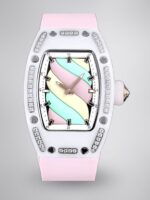 Swiss Replica Richard Mille RM 07-01 Bonbon Collection Pink Marshmallow – Diamond Ceramic Case, Ladies Luxury Watch