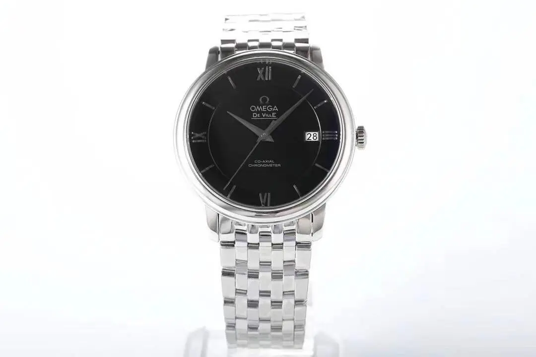 src_0-127.webp Omega De Ville Prestige Black Dial Steel - Image 1