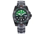 Rolex Submariner PARAKEET – Custom Black Carbon Fiber Bezel, Gradient Green Dial, 904L Steel by Official Store