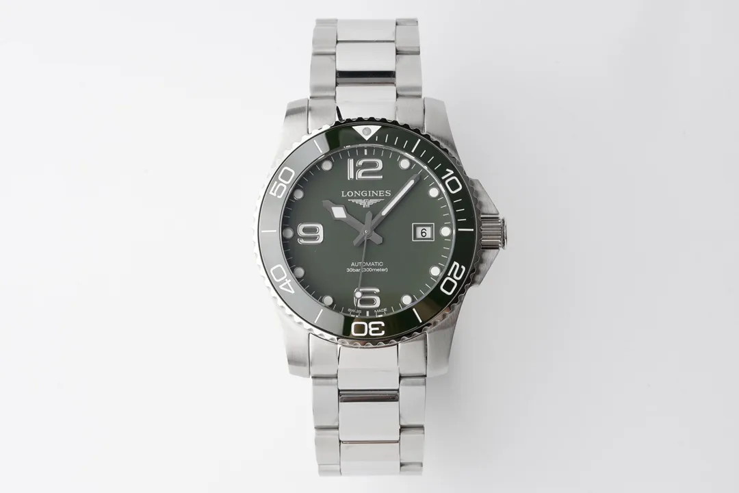 Longines Conquest Green Dial Steel Watch