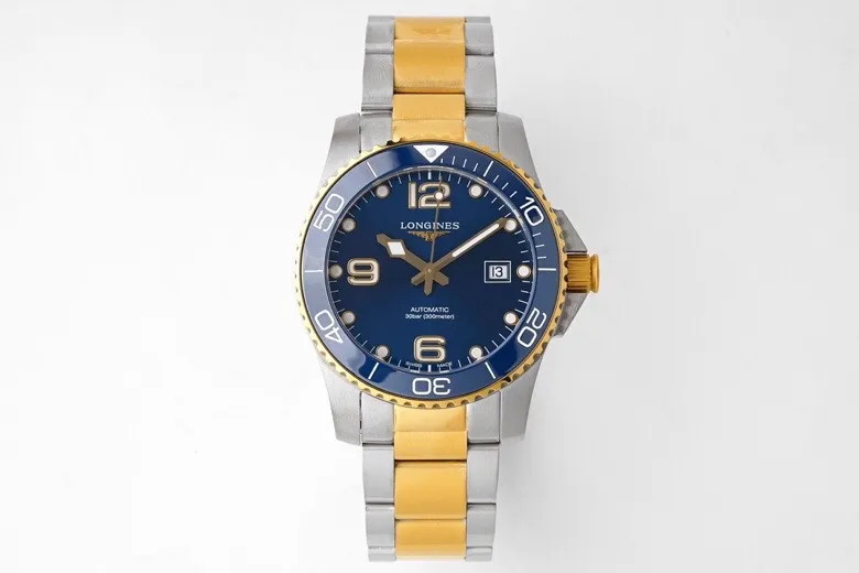 src_0-301.webp Longines Conquest Diver Watch Gold Bezel Steel - Image 1