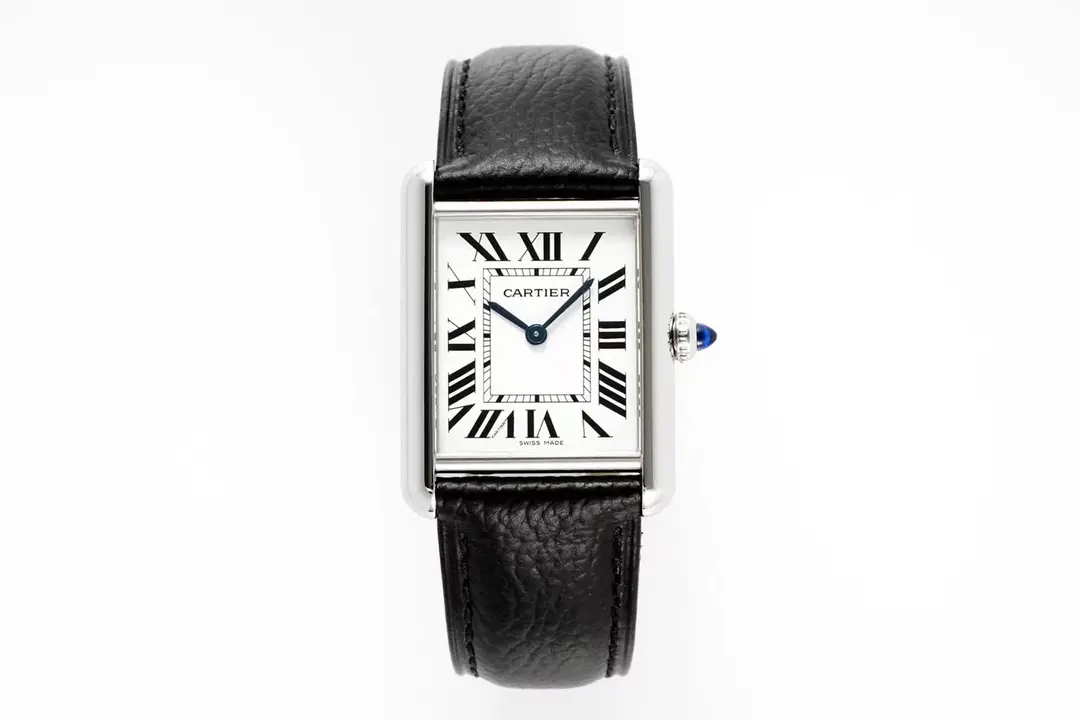 src_0-79.webp Cartier Tank Must Watch Black Leather Strap - Image 1