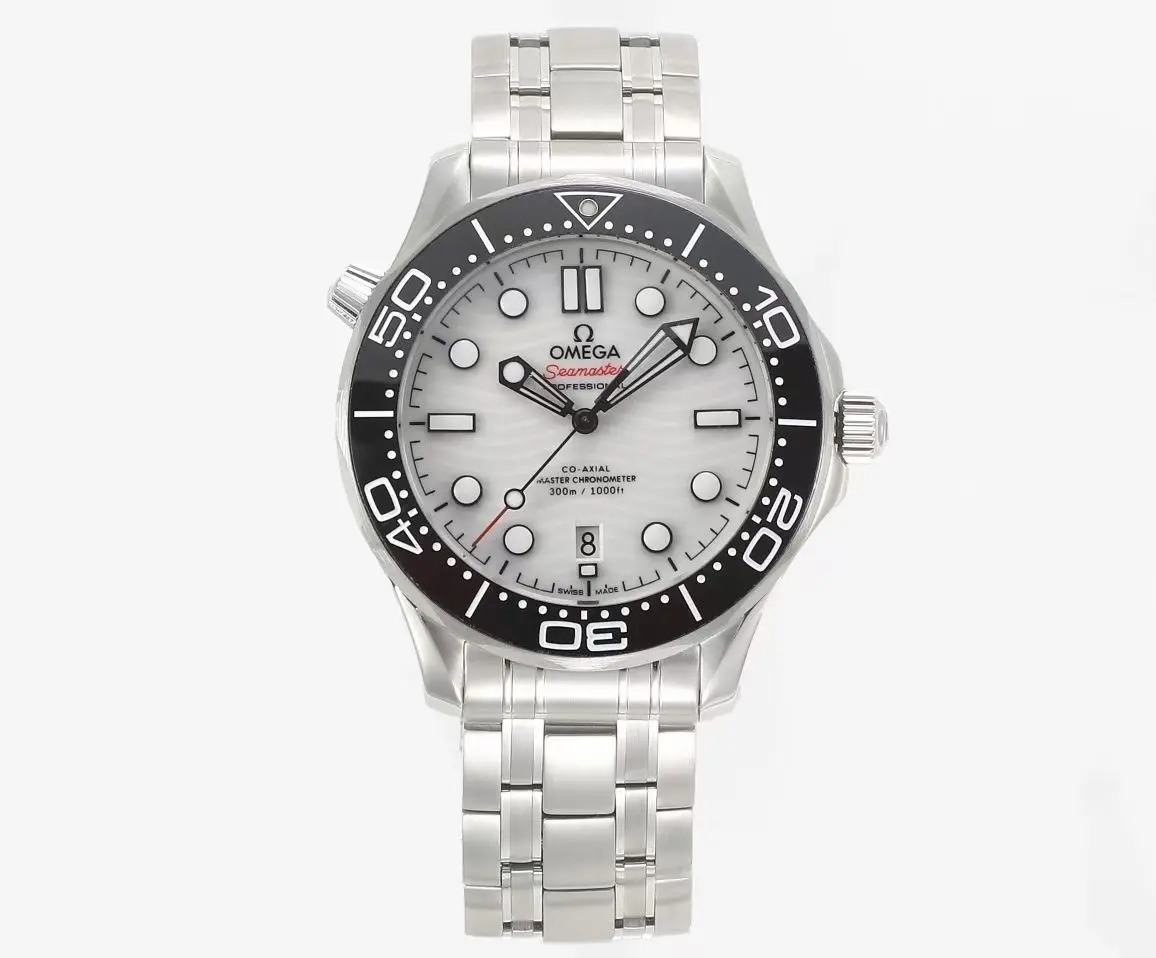 Omega Seamaster Planet Ocean 600m Co-Axial Master Chronometer 42mm Diver’s Watch – Stainless Steel with Black Ceramic Bezel, White Dial by Brand