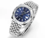 Rolex Datejust 41mm Watch – Silver with Blue Dial, Fluted Bezel Rolex - Image 2