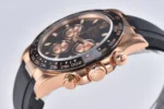 Rolex Daytona Watch – Black Dial with Rubber Strap - Image 2