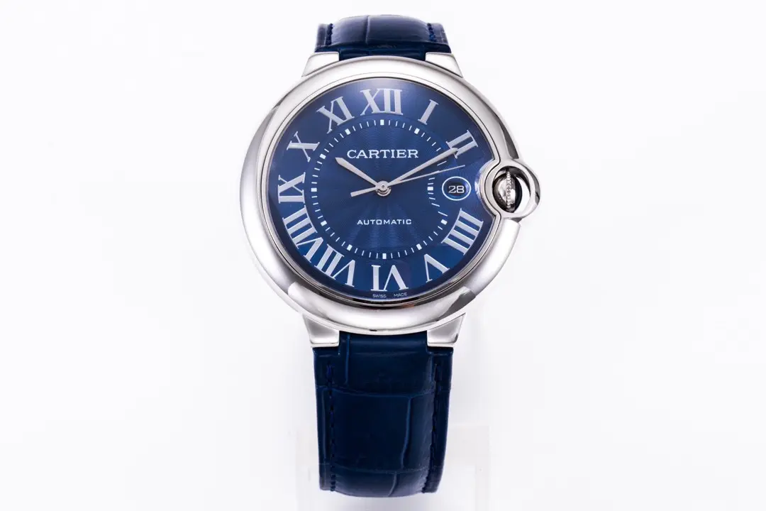 src_1-55.webp Cartier Ballon Bleu 42mm Blue Leather Watch - Image 1