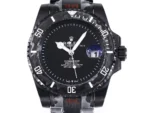 Rolex Submariner PARAKEET – Black Custom Carbon Fiber Bezel, Gradient Green Dial - Image 3