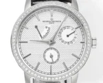 Vacheron Constantin Traditionnelle 83520/000R-9909 – Silver Dial, Black Leather Strap, Multi-Function - Image 7