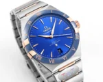 Omega Constellation Blue Dial Ceramic Watch - Image 4
