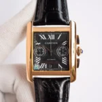 Cartier Tank W5330007 Brown Leather