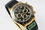 Rolex Daytona – Gold & Black Rubber Strap - Image 4