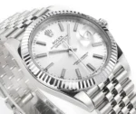 Rolex Datejust 41mm Silver Fluted Bezel Stainless Steel - Image 5