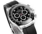 Rolex Daytona 4130 Black Dial Rubber Strap Men’s Chronograph - Image 5