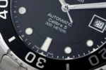 TAG Heuer – Silver Stainless Steel, Black Dial, Automatic Diver Style, 100m Waterproof - Image 5