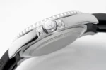 Rolex Yacht-Master 42mm Platinum Case Watch with Diamond & Amethyst Bezel and Black Rubber Strap - Image 6
