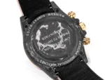 Rolex Daytona Custom Carbon Fiber Night Glow Case Watch – Black with Rainbow Bezel, Beige Strap - Image 6