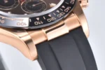 Rolex Daytona Watch with Black Rubber Strap, Brown Dial, and Exquisite - Image 6