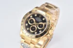 Rolex Daytona Watch – Black Enamel Dial with Moissanite Stones - Image 6