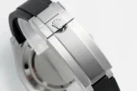 Rolex Yacht-Master 42mm Diamond Set Watch – Silver Dial with Black Rubber Strap - Image 7
