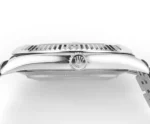 Rolex Datejust 41mm Silver Stainless Steel Watch with Diamond Dial, Fluted Bezel - Image 7